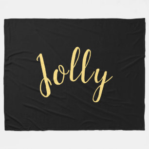 Couverture Polaire JOLLY Elegant Modern Script Texte noir Arrière - p