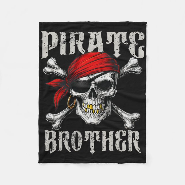 Couverture Polaire Jolly roger Frère Pirate Drapeau Et Crossbon Crâne (Devant)