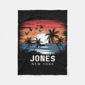 Couverture Polaire Jones Beach New York Surfing Surfer _2 