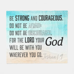 Couverture Polaire Joshua 1:9 Bible forte et courageuse