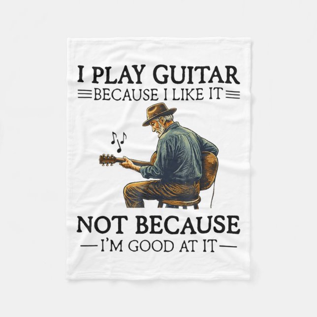 Couverture Polaire Jouer de la Guitare Parce que J'aime Pas Parce que (Devant)