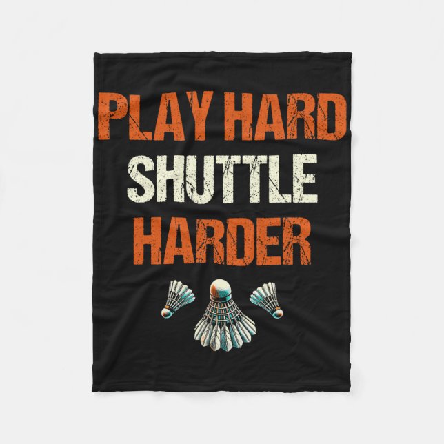 Couverture Polaire Jouer dur navette Harder Badminton (Devant)