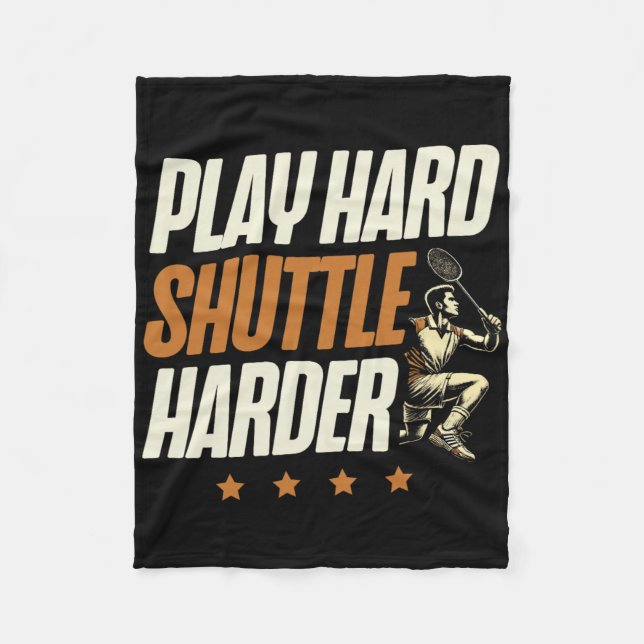 Couverture Polaire Jouer la navette dure Harder Badminton Player Shut (Devant)
