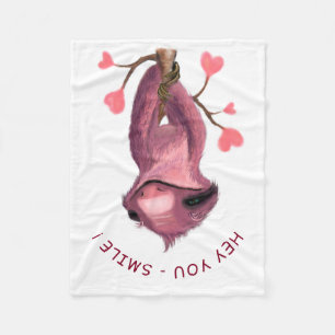 Couverture Polaire Jouer Sloth Baby Fleece Blanket Smile Cartoon