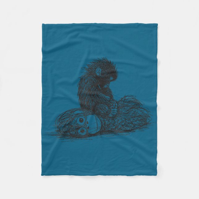 Couverture Polaire Jouet en peluche singe bébé Punch  (Devant)