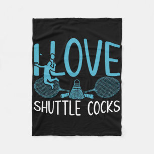 Couverture Polaire Joueur amusant Aimer Badminton Joke I Love Shuttle