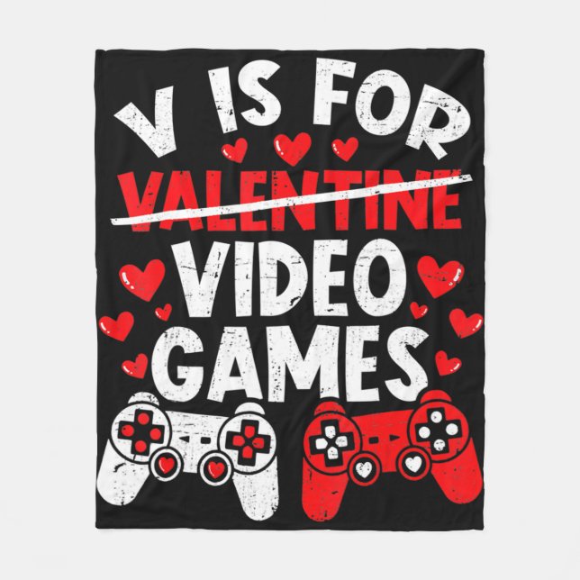 Couverture Polaire Joueur amusant Valentines Jour Boys Vis pour Jeux  (Devant)
