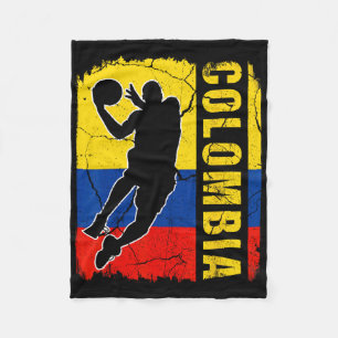 Couverture Polaire Joueur colombien Bysketbyll Colombie Drapeau Byske