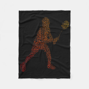 Couverture Polaire Joueur de badminton masculin, raquette de squash f
