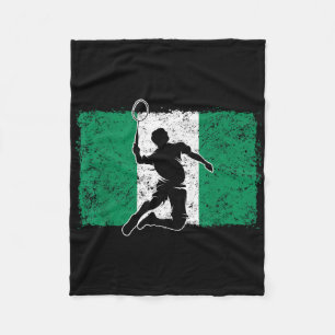 Couverture Polaire Joueur de badminton Nigeria Drapeau du Nigeria Nig
