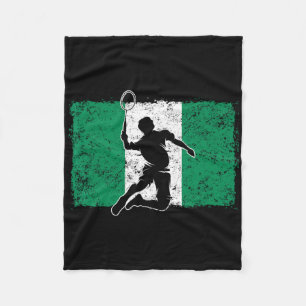 Couverture Polaire Joueur de Badminton Nigeria Drapeau nigérian Niger