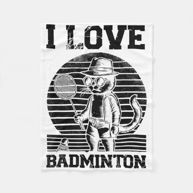 Couverture Polaire Joueur de badminton volant  (Devant)