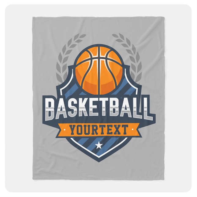 Couverture Polaire Joueur de basket AJOUTER LE NOM Varsity School Tea (Créateur téléchargé)