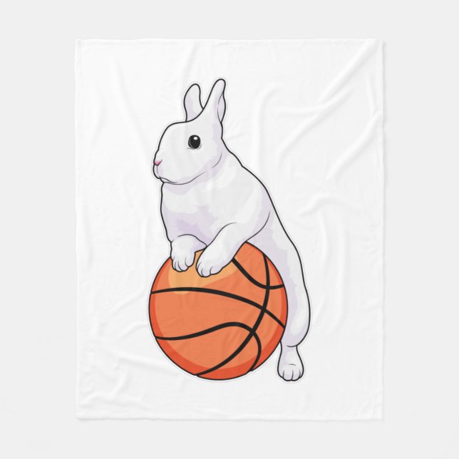 Couverture Polaire Joueur de basket-ball Bunny (Devant)