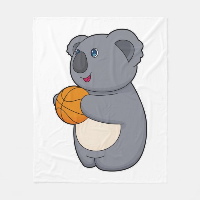Couverture Polaire Joueur de basket-ball de Koala (Devant)