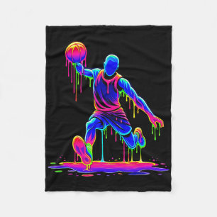 Couverture Polaire Joueur de basket-ball glace à la crème dégoulinant
