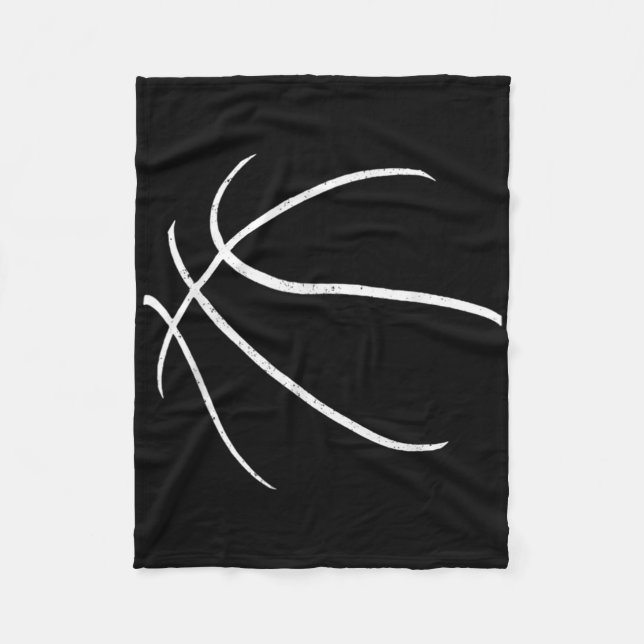 Couverture Polaire Joueur de basket Silhouette Design (Devant)