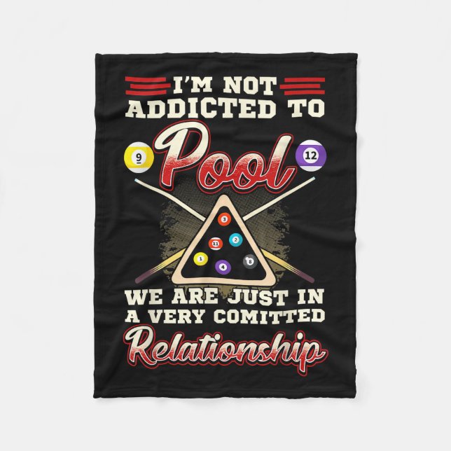 Couverture Polaire Joueur de billard mâle 8 billard de tir piscine (Devant)