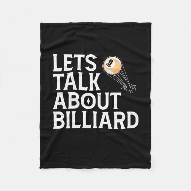 Couverture Polaire Joueur de billard | Parlons De Billiard (Devant)
