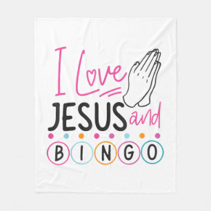 Couverture Polaire Joueur de Bingo Jésus Foi Chrétienne J'aime Jésus 