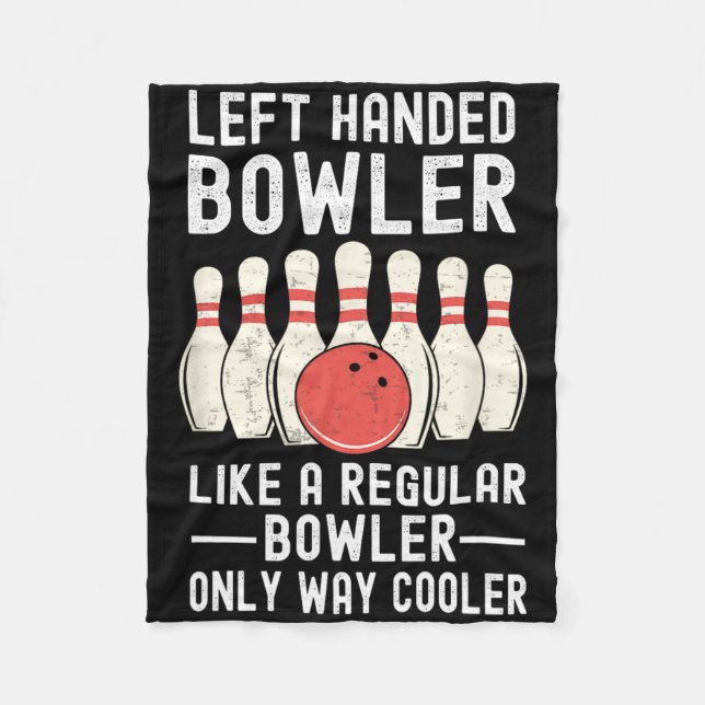 Couverture Polaire Joueur de Bowler à gauche amusant (Devant)