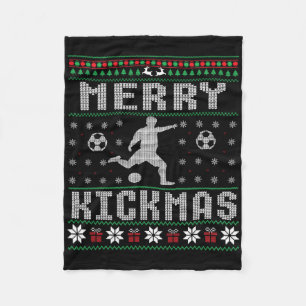 Couverture Polaire Joueur de football Merry Kickmas Sweat de Noël lai