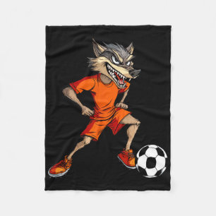Couverture Polaire Joueur de football Wolves Loup