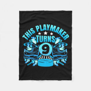 Couverture Polaire Joueur de hockey sur glace pour 9e anniversaire Me