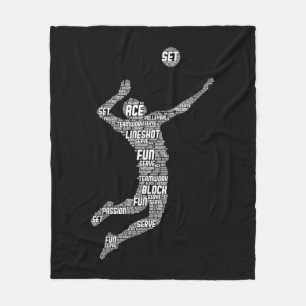 Couverture Polaire Joueur de volley-ball garçons Jeunes Hommes 