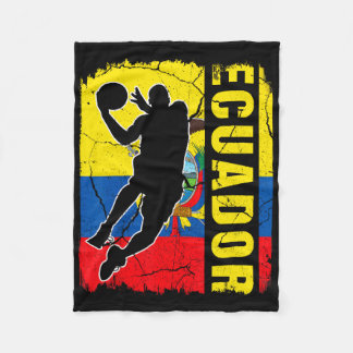 Couverture Polaire Joueur équatorien Bysketbyll Équateur Drapeau Bysk