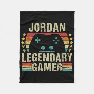 Couverture Polaire Joueur Jordan Rétro Gaming Jeu Vintage Personnalis