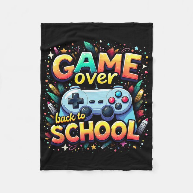 Couverture Polaire Joueur Pixel Game Over Étudiant Ck À l'école  (Devant)