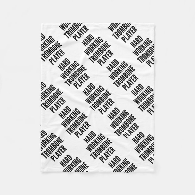 Couverture Polaire Joueur Trombone de travail dur (Devant)