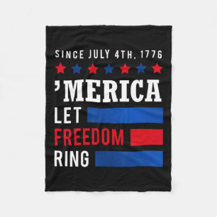 Couverture Polaire Jour 4 Juillet Etats-Unis Drapeau Amérique Laisser