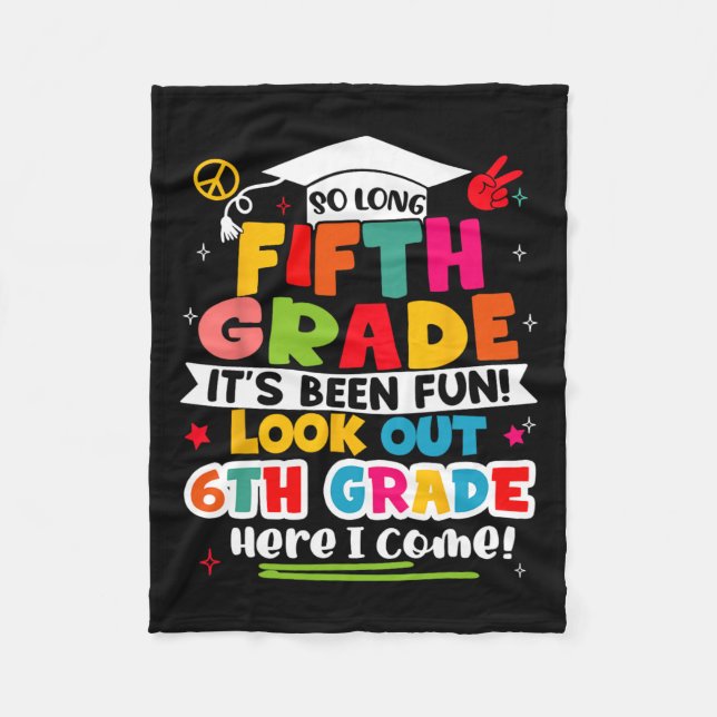 Couverture Polaire Jour De 5E Année Diplômée Garçons Filles Ki (Devant)