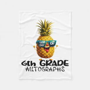 Couverture Polaire Jour de 6e année Autographe Graduation Garçons Fil