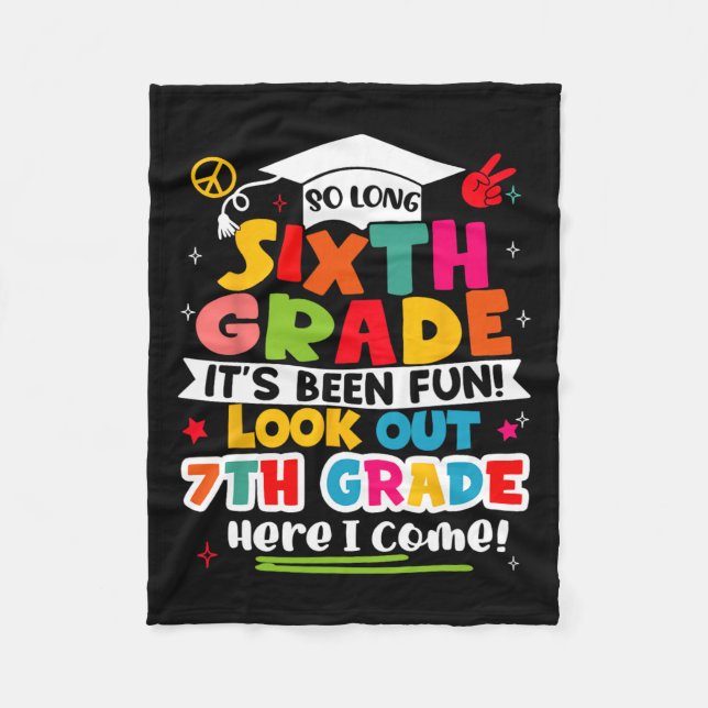 Couverture Polaire Jour De 6E Année Diplômée Garçons Filles Ki (Devant)