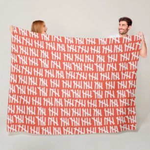 Couverture Polaire Jour de comptage Motif blanc sur n'importe quelle