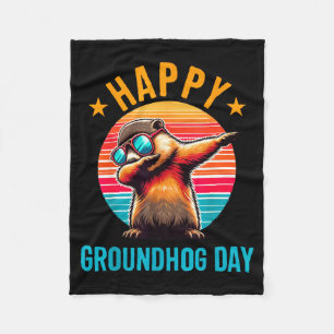 Couverture Polaire Jour de la marmotte Happy Dabbing Marmotte Enfants