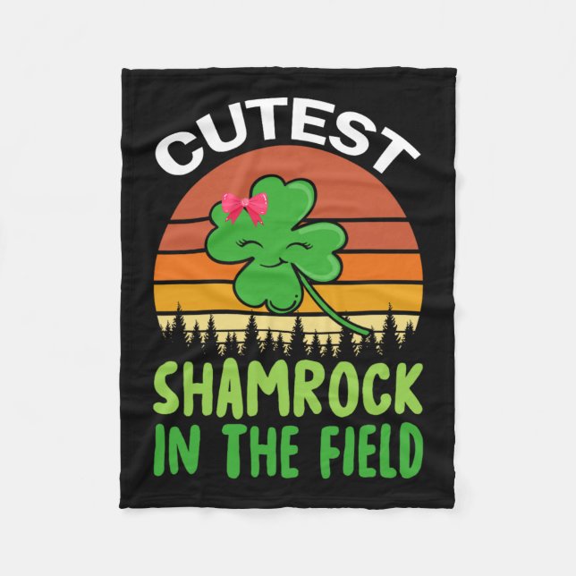 Couverture Polaire Jour de la Saint Patrick Filles Toddler Shamrock C (Devant)