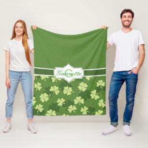 Couverture Polaire Jour de la Saint Patrick vert personnalisé de