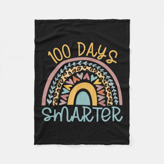 Couverture Polaire Jour De L'École Enseignant 100 Jours Smarter Leopa (Devant)