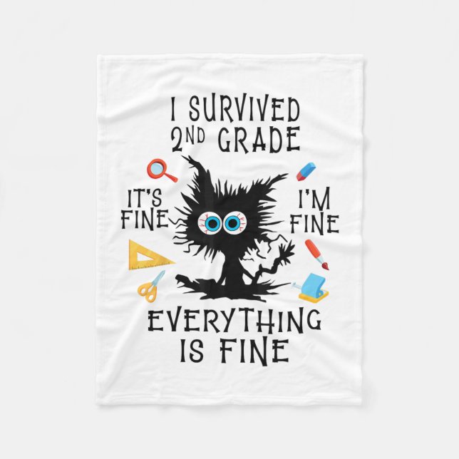 Couverture Polaire Jour De L'Étudiant De L'École I Survived 2E Gr (Devant)