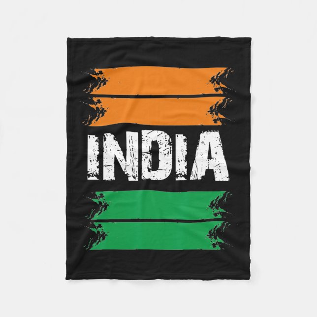 Couverture Polaire Jour de l'Indépendance 15 août 1947 Drapeau indien (Devant)
