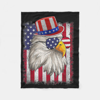 Couverture Polaire Jour de l'Indépendance Joyeux 4 Juillet Design Vin