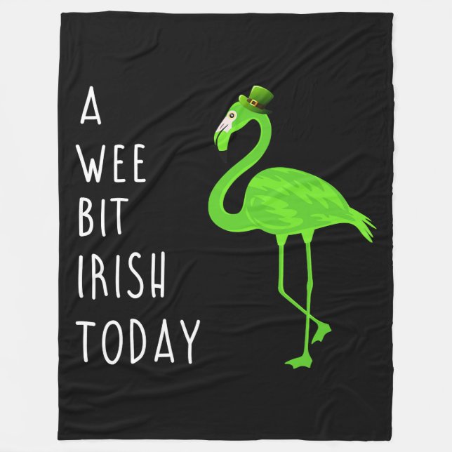 Couverture Polaire Jour de l'Irish | Saint-Patty's Day Flamingo (Devant)