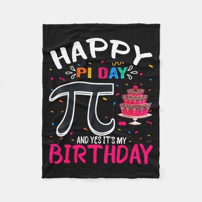 Couverture Polaire Jour de Pi Anniversaire Amoureux des Maths Joyeux  (Devant)