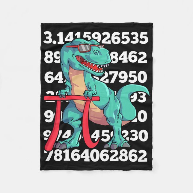 Couverture Polaire Jour de Pi dinosaure T Rex drôle maths 3.14 profes (Devant)