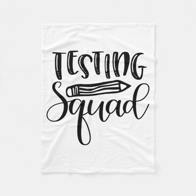 Couverture Polaire Jour de test de Squad Enseignant (Devant)