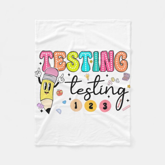Couverture Polaire Jour de test Yall Test Day Enseignant (Devant)